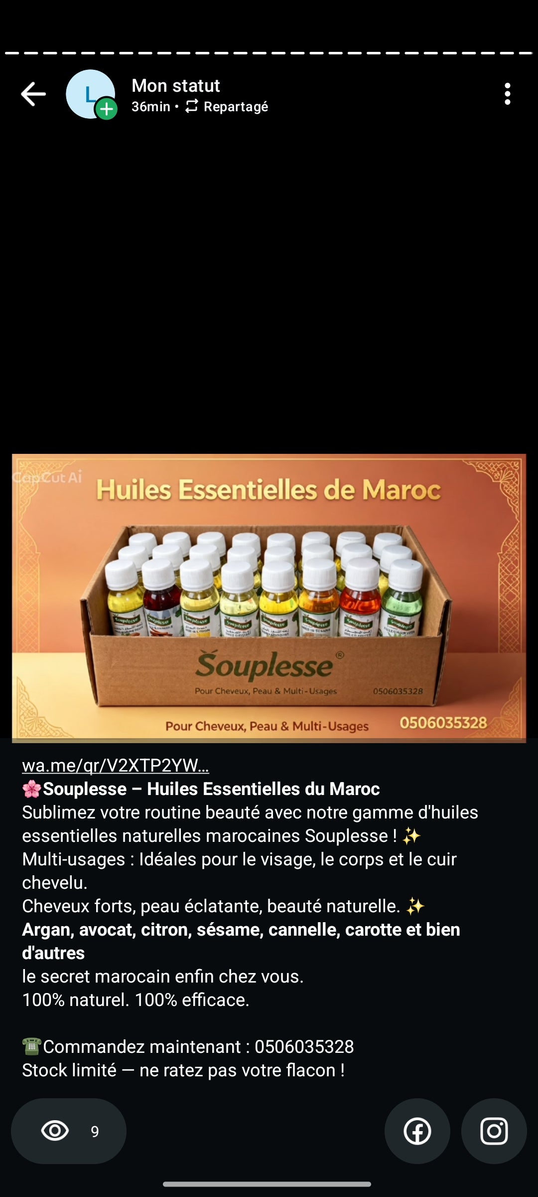 Huiles essentielles de maroc